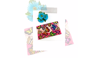 Beaded pink clutch purse for women accessories