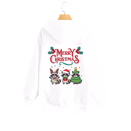christmas unisex cotton fleece hoodie – soft & stylish winter wear