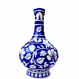blue pottery handcrafted vase