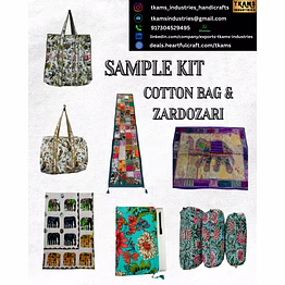 sample kit cotton bags & wall hanging &bedsheets
