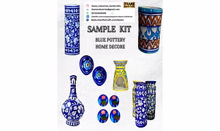 Blue Pottery Home Decor Sample Kit