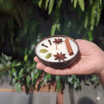 cococraze coconut shell candles