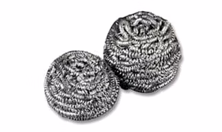 Steel wool scrub