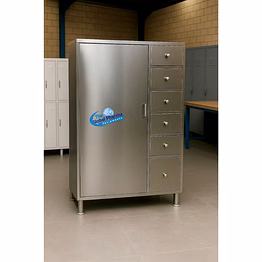 door cabinet with locker