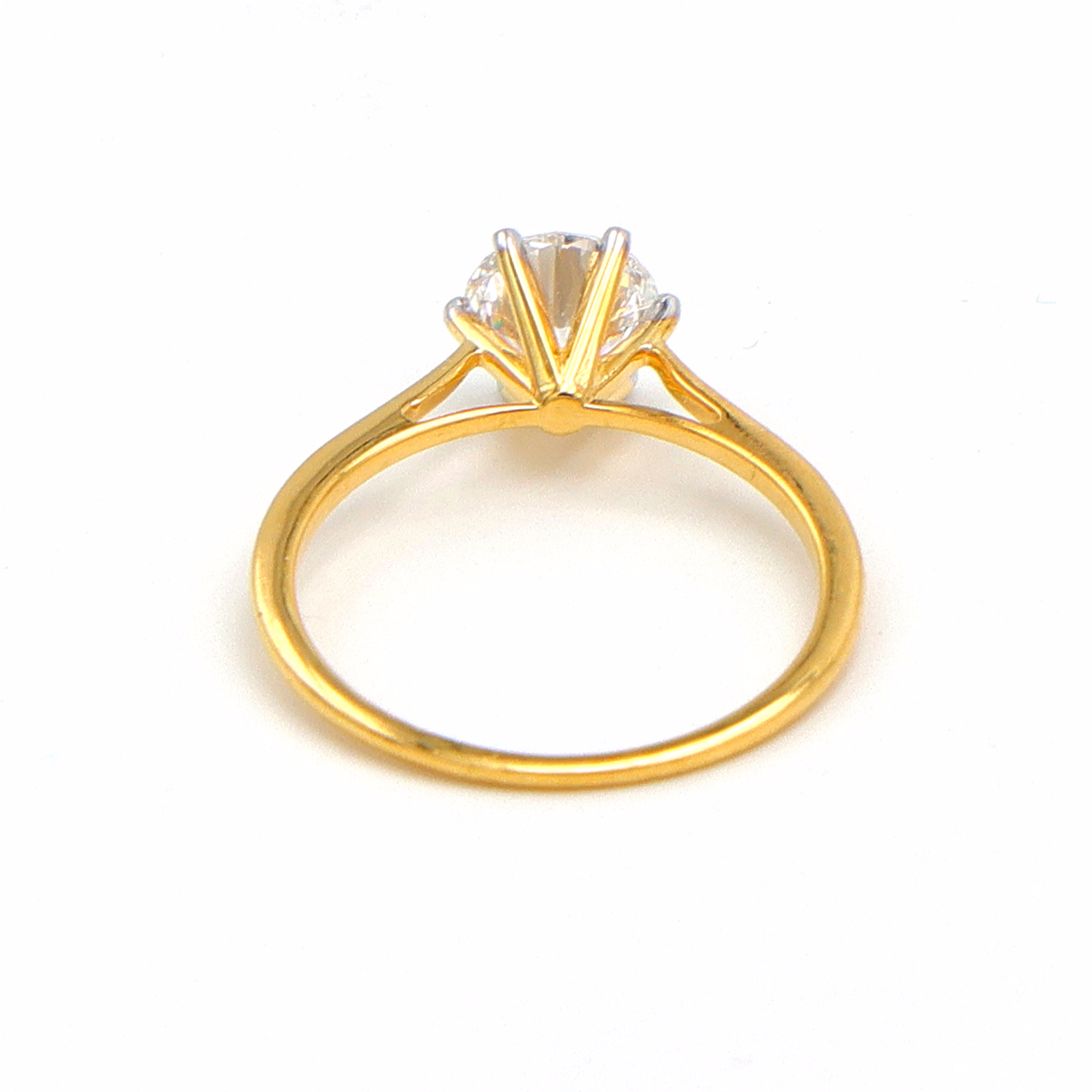 Dua Lab Grown Diamond 14K Gold Solitaire Ring – Elegant Round Cut for Women (Size 14) image 6