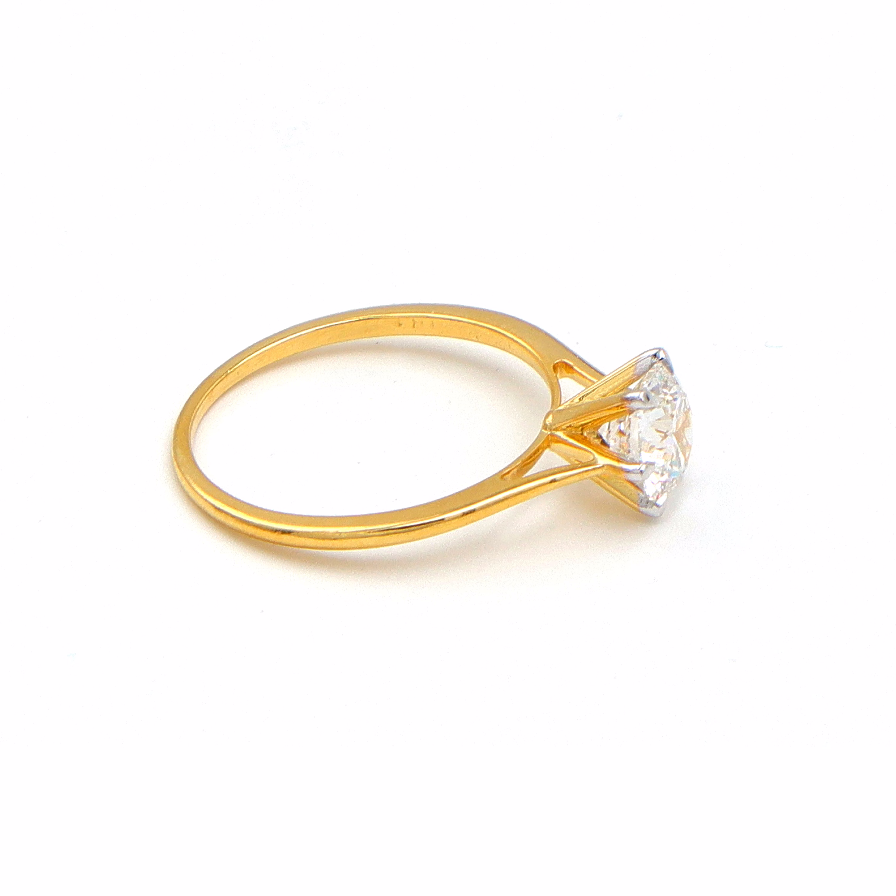 Dua Lab Grown Diamond 14K Gold Solitaire Ring – Elegant Round Cut for Women (Size 14) image 5