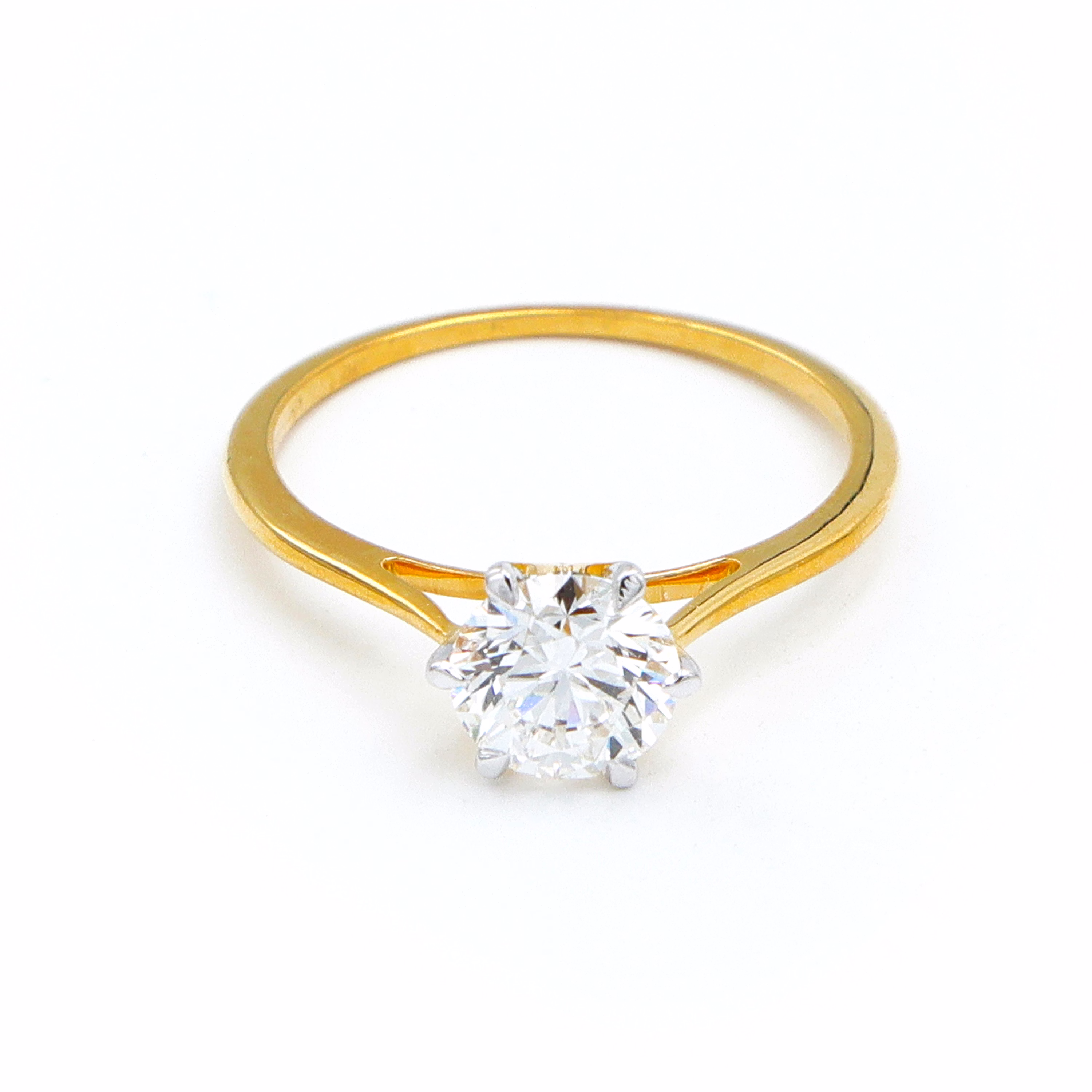 Dua Lab Grown Diamond 14K Gold Solitaire Ring – Elegant Round Cut for Women (Size 14) image 4