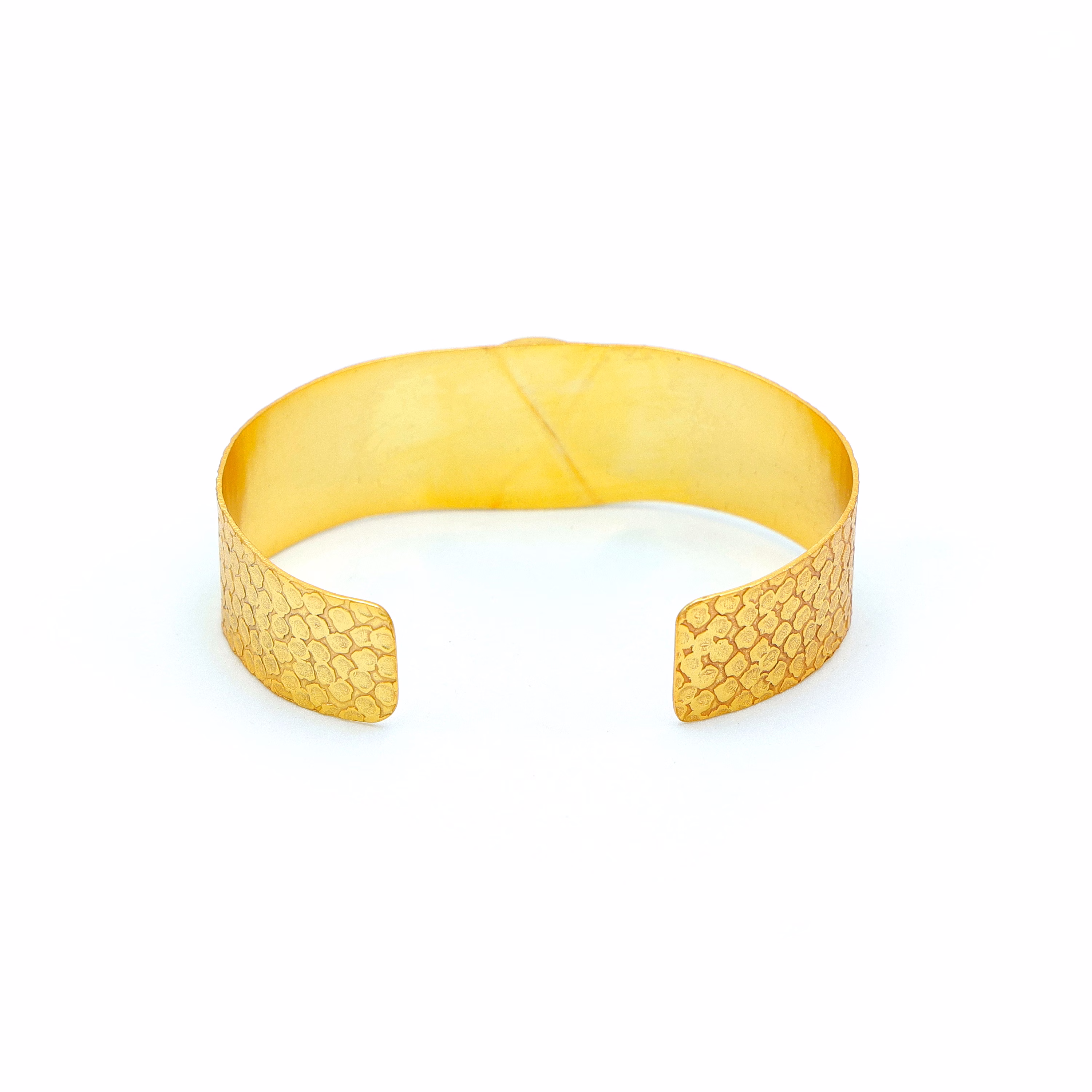 Dua Amazonite Bangle – Trendy Green Gold-Plated Gemstone Bracelet for Women image 4