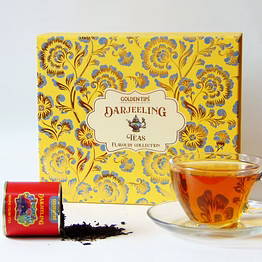 goldentipstea flavoury collection darjeeling whole leaf teas gift box