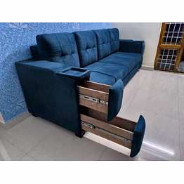 ftf 4 seater sofa with drawers in handles