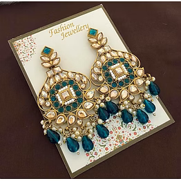 ad stone kundan earrings