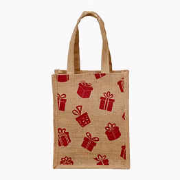 decorative jute gift bag