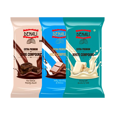 denali foods extra premium compounds slabs (dark, milk, white)