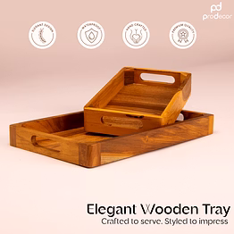 prodecor elegant wooden serving tray