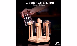 Prodecor Wooden Glass Holder Stand