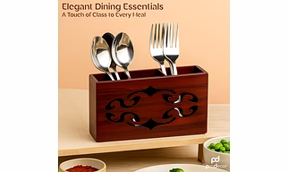 ProDecor Wooden Cutlery Holder