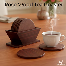 prodecor handcrafted wooden coaster set