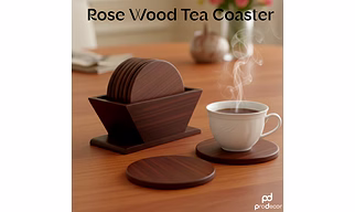 ProDecor Handcrafted Wooden Coaster Set