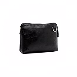 vlv urban luxe buff leather - croco textured sling bag
