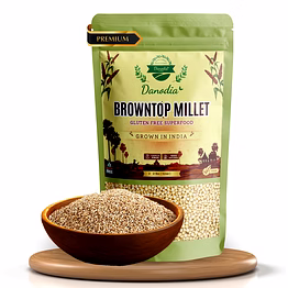 danodia foods browntop millet, unpolished, natural & gluten-free whole grain superfood, 2 lbs (950g), plant-based, grown in india