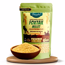danodia foods organic foxtail millet (hulled, unpolished) – 2 lbs (950g) | gluten-free, yellow whole grain superfood | low gi, high fiber & protein | healthy rice alternative for super healthy diet
