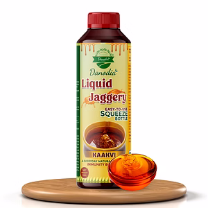 Danodia Foods LIQUID JAGGERY SYRUP (700g/1.54 lb) | Natural Sweetener from Sugarcane | No Preservatives | Rich in Minerals | Alternative to Refined Sugar