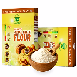 danodia foods sprouted foxtail millet flour (950g/2 lbs) | sprouted, dried & roasted whole grain flour | naturally gluten-free | perfect for chapati, flatbreads, pancakes & baking | fda registered