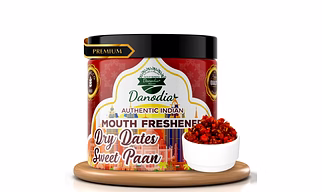 Danodia Foods Dry Dates Sweet Paan 100g (3.53oz) Authentic Indian Mouth Freshener (Mukhwas) with Gulkand & Dates, Non Tobacco, Alcohol Free, Resealable Pouch | Authentic Natural Mouth Freshner | FDA Registered