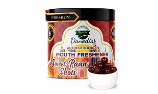 Danodia Foods Sweet Paan Shots 150g (5.29oz) Authentic Indian Mouth Freshener (Mukhwas) with Fennel & Rose, Non Tobacco, Alcohol Free, Resealable Pouch | Authentic Natural Mouth Freshner | FDA Registered