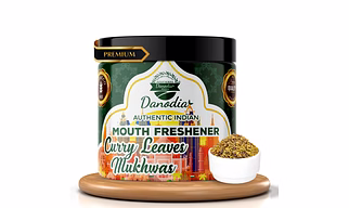 Danodia Foods Curry Leaves Mukhwas 100 g (3.53 oz) — Authentic Indian Mouth Freshener (Mukhwas), Curry Leaves • Fennel • Coriander, Non Tobacco, Alcohol Free | Authentic Natural Mouth Freshner | FDA Registered