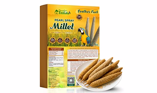 Danodia's Zoolulu Pearl Spray Millet for Birds, 600 g (1.32 lbs) | All-Natural, Sun-Dried Non-GMO Treats | Hand-Selected for Parakeets/Budgies, Finches, Canaries, Cockatiels & Lovebirds | FDA Registered