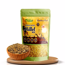 danodia's zoolulu budgies & finches millet mix (950g /2 lbs) | bird seed blend for budgies, finches & canaries | daily healthy nutrition
