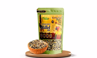 Danodia's Zoolulu Premium Conure Energy Millet Mix (950g/2 lbs) | Premium Bird Food Blend for Conures, Quakers, Cockatiels & Lovebirds | Daily Feeding Blend | FDA Registered