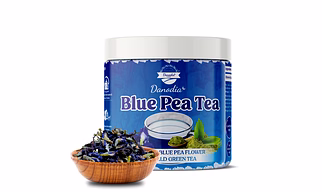 Danodia Foods Blue Pea Tea with Wild Green Tea (2.12 oz/60 g) | Naturally Caffeine Free-Infused Color-Changing Beverage Blend | Butterfly Pea Flower & Wild Green Tea | Iced or Hot | FDA Registered