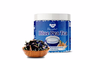 Danodia Foods Blue Pea Tea With Galangal Roots (2.5 oz / 70 g) | Color-Changing Butterfly Pea & Galangal Infusion | Naturally Caffeine Free Herbal Blend | Hot or Iced | FDA Registered