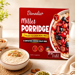 danodia foods millet porridge (250g/8.82 oz each) | ready to cook millet breakfast mix | wholesome hot cereal for daily breakfast | pack of 2