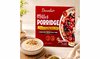 Danodia Foods Millet Porridge (250g/8.82 oz Each) | Ready to Cook Millet Breakfast Mix | Wholesome Hot Cereal for Daily Breakfast | Pack of 2