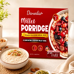 Danodia Foods Millet Porridge (250g/8.82 oz Each) | Ready to Cook Millet Breakfast Mix | Wholesome Hot Cereal for Daily Breakfast | Pack of 2