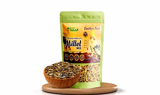 Danodia's Zoolulu Cockatiel & Parrotlet Millet Mix (450g/1 lbs) | Bird Food Blend for Cockatiels, Budgerigars, Parrotlets & Lovebirds | Daily Feeding Blend