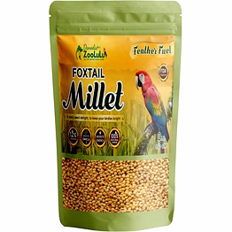 danodia's zoolulu foxtail millet for birds (900g/1.9 lb), natural daily bird seed, rich in omega 3, healthy grain feed for budgies, finches, lovebirds, cockatiels & small birds