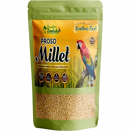 danodia's zoolulu proso millet for birds (900g/1.9 lb), natural daily bird seed, rich in omega 3, healthy grain feed for budgies, finches, lovebirds, cockatiels & small birds