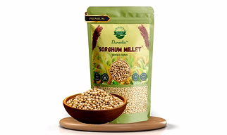 Danodia Foods Organic White Sorghum Millet (2lbs/950g) | Jowar Grain, Gluten-Free, White Whole Grain Superfood | Low GI, High Fiber & Protein | Healthy Rice Alternative for Super Healthy Diet