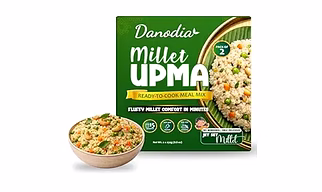 Danodia Foods Instant Millet Upma Mix, Ready to Cook Meal (250g / 8.82 oz Each) | Quick Savory South Indian Breakfast | Just Add Water & Cook | Pack of 2