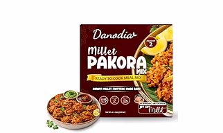 Danodia Foods Millet Pakora Mix, Instant Fritter Batter Mix (250g / 8.82 oz Each) | Ready to Cook Savory Snack | Great for Onion, Potato & Mixed Veg Fritters | Just Add Water | Pack of 2