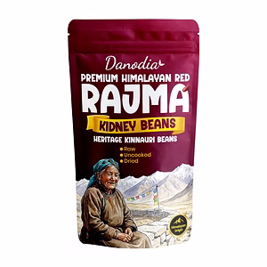Danodia Foods Himalayan Rajma 900g/2lb, Indian Red Kidney Beans (dried legumes), Grown in Upper Himachal Himalayan Foothills, Whole Dried Beans in Resealable Pouch, for Curry, Rice and Soups