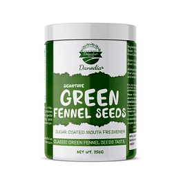 danodia food signature green saunf (fennel seeds) mouth freshener (350g /0.77 lb) | whole aromatic fennel seeds | classic green saunf taste & flavor | after-meal use | resealable pack