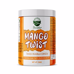 danodia foods mango twist tangy masala candy (300g/0.66lb) | raw mango flavor candy balls | sweet and tangy taste | individual candy pieces | resealable pack