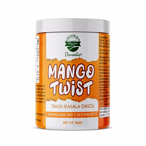 Danodia Foods Mango Twist Tangy Masala Candy (300g/0.66lb) | Raw Mango Flavor Candy Balls | Sweet and Tangy Taste | Individual Candy Pieces | Resealable Pack