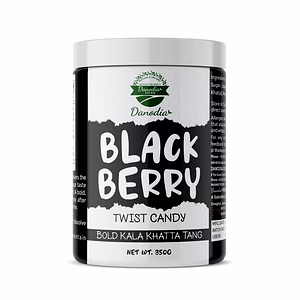 Danodia Foods Black Berry Twist Candy (350g/0.77 lb) | Bold Black Berry Tang | Sweet and Sour | Resealable Pack