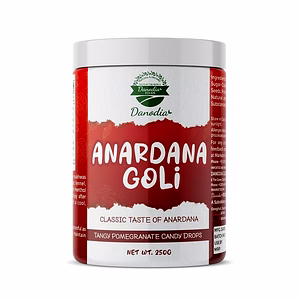 Danodia Foods Anardana Goli 250g | Tangy Pomegranate Candy Drops | Classic Anardana Flavor Digestive Candy | Sweet & Sour Desi Goli | After-Meal Treat